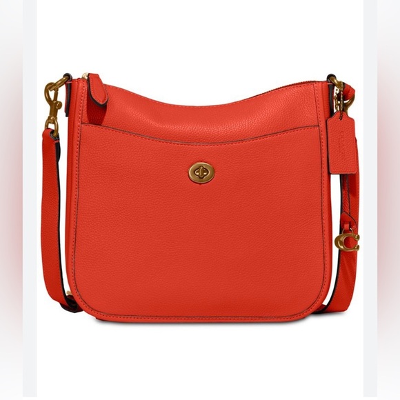 Leather Chaise Crossbody. Note: Missing side zip handle see picture - Picture 1 of 9